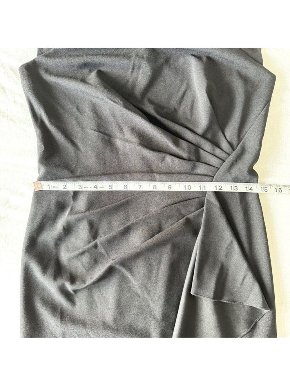 Tadashi Shoji Shoulder Cut-Out Black Dress Crepe Women's Size Medium - Picture 9 of 14